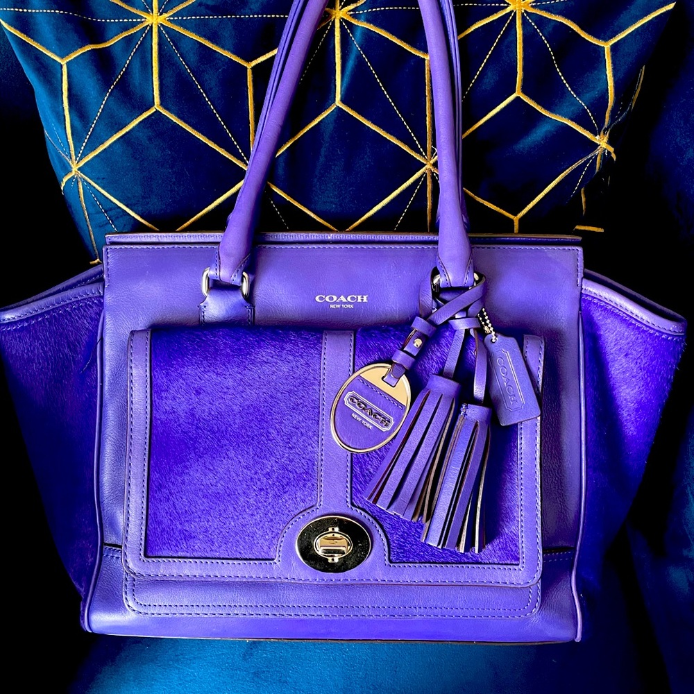 Authentic Coach Satchel purple